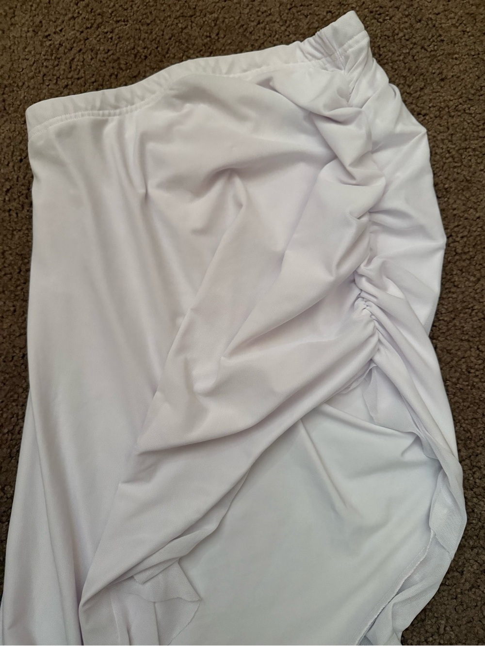 Amazon White High-Low Ruffle Wrap Skirt - Picture 8 of 9